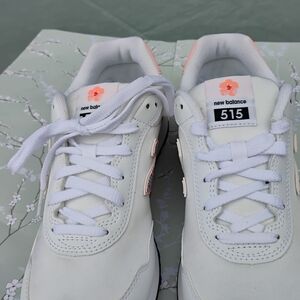 New Balance White and Pink Athletic Shoes